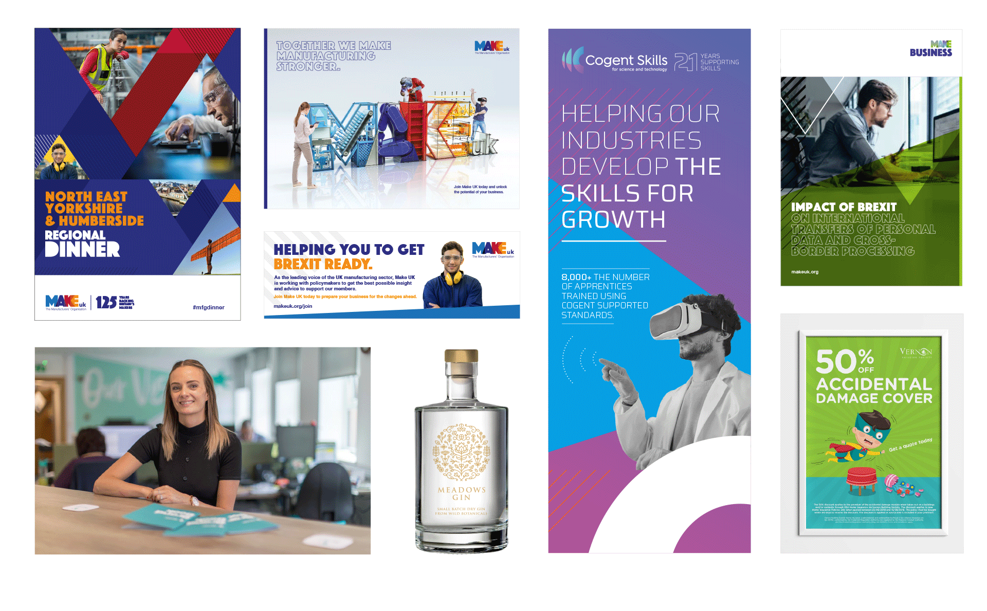 Portfolio of graphic design literature, logos, exhibition and photography
